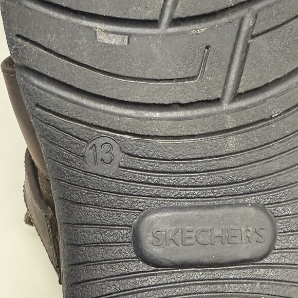 Skechers Jammers Platform Sandals Mens 13 Brown Leather Chunky Sole Vintage Y2K - Picture 16 of 16